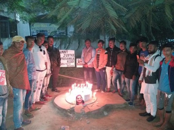Tripura youths mourn Dr Priyanka Reddyâ€™s brutal death